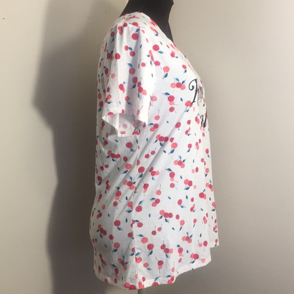 LANE BRYANT Cherry Print Graphic Tee 14/16 - Picture 3 of 7